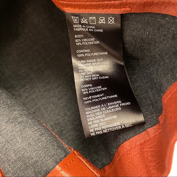 Urban Outfitters cognac faux leather snap skirt S - Picture 10 of 10